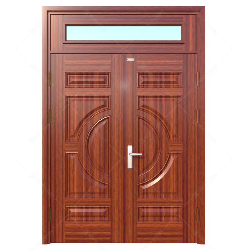 Cửa thép vân gỗ Koffmann 2 cánh đều tại Ninh Bình