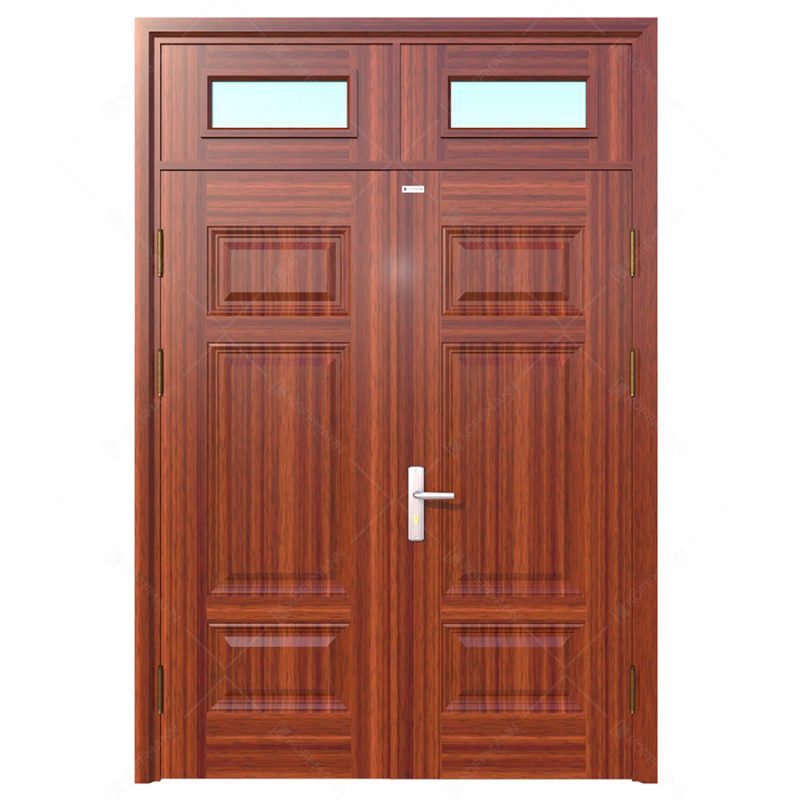 Cửa thép vân gỗ Koffmann 2 cánh đều tại Ninh Bình