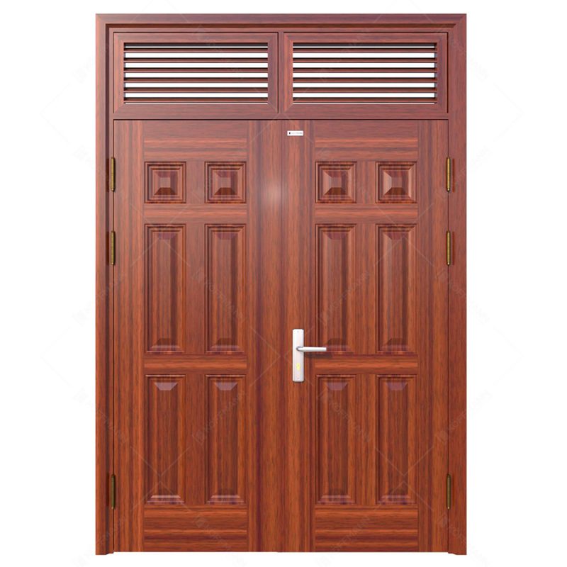 Cửa thép vân gỗ Koffman 2 cánh đều tại Ninh Bình