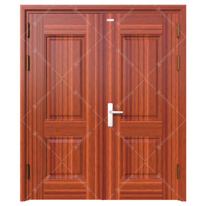 cửa thép vân gỗ Koffmann 2 cánh đều