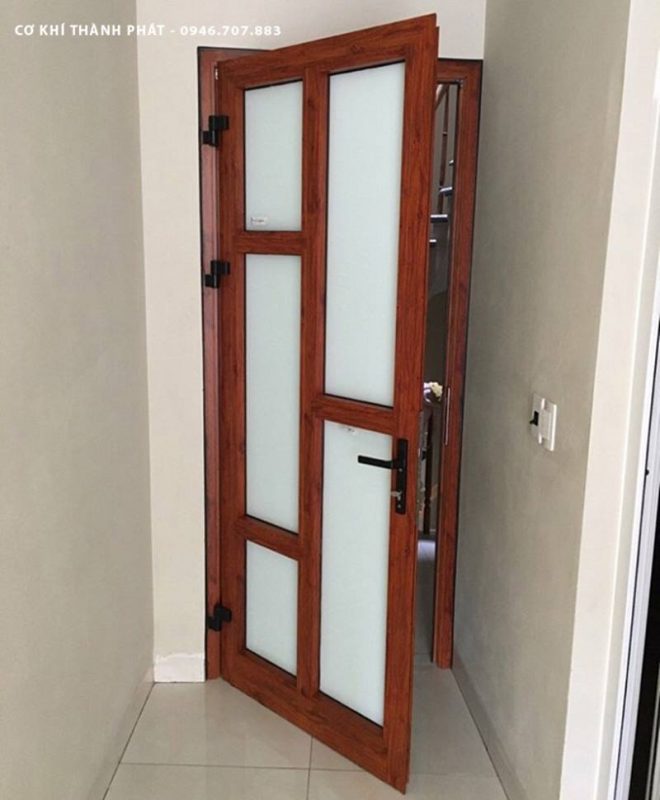 Cửa nhôm vân gỗ đẹp tại Ninh Bình